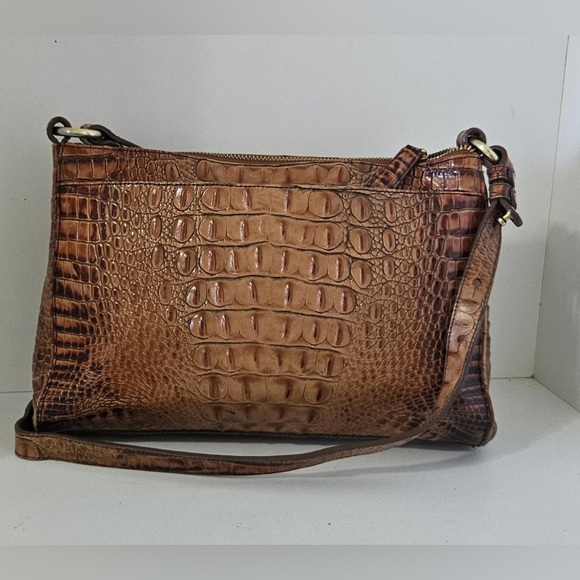 Brahmin Brown /Tan Crocodile Leather Crossbody bag - Picture 11 of 11